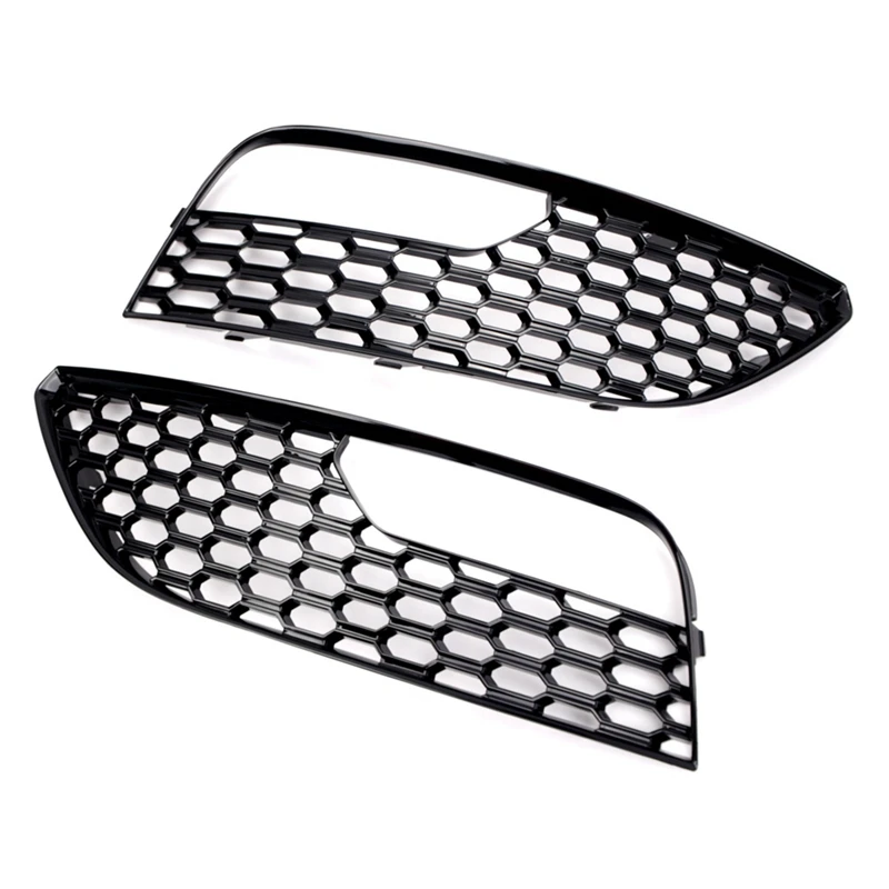 1Pair Front Lower Bumper Fog Light Cover Grille Black Fog Light Cover Grille For  A3 S3 2012-2016 8V3807681 8V3807682