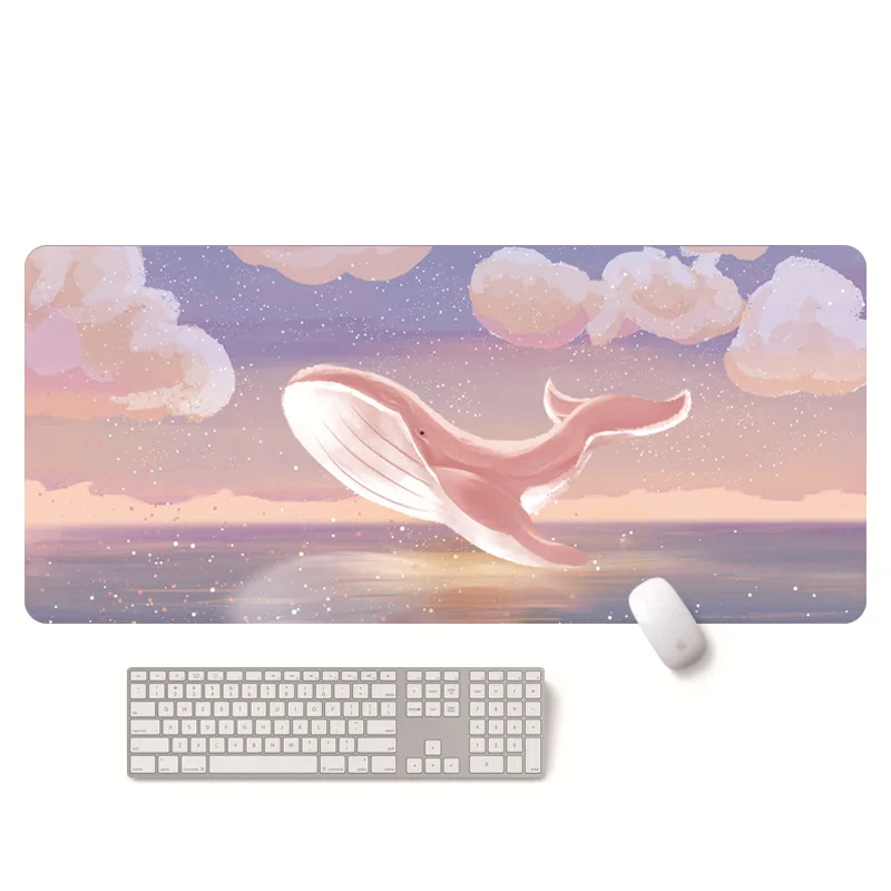 Mori Animation Landscape Cloud Mouse Pad Large Computer Pad Desktop Pad Non-slip Rubber Bottom for Laptop Office Desktop