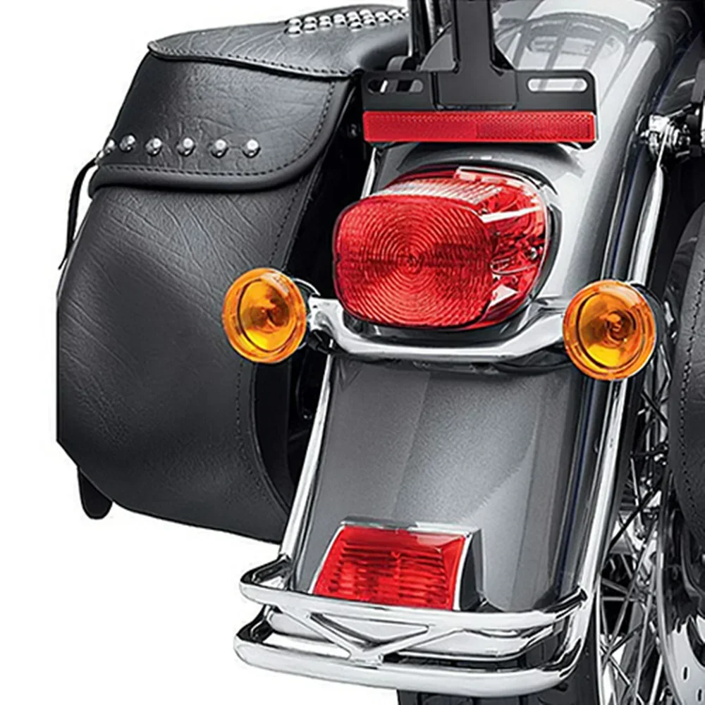 

Chrome Rear Fender Rail Bumper Trim Bracket For Harley Heritage Softail Classic 2000-2017