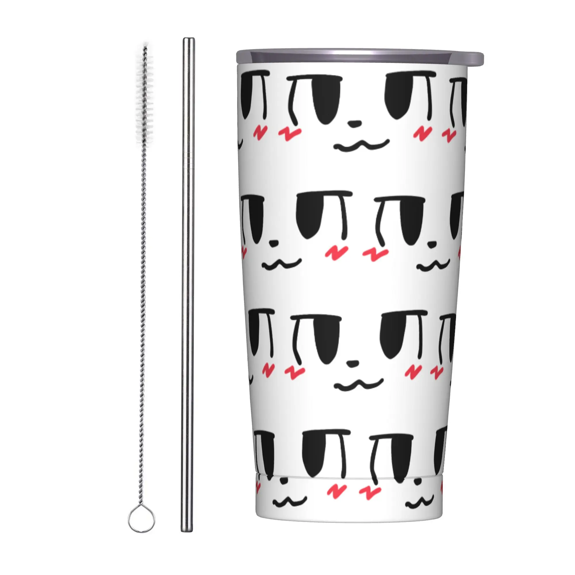 Boykissers Silly Tumbler Vacuum Insulated Cat Thermal Cup Stainless Steel Car Mugs Water Bottle, 20oz