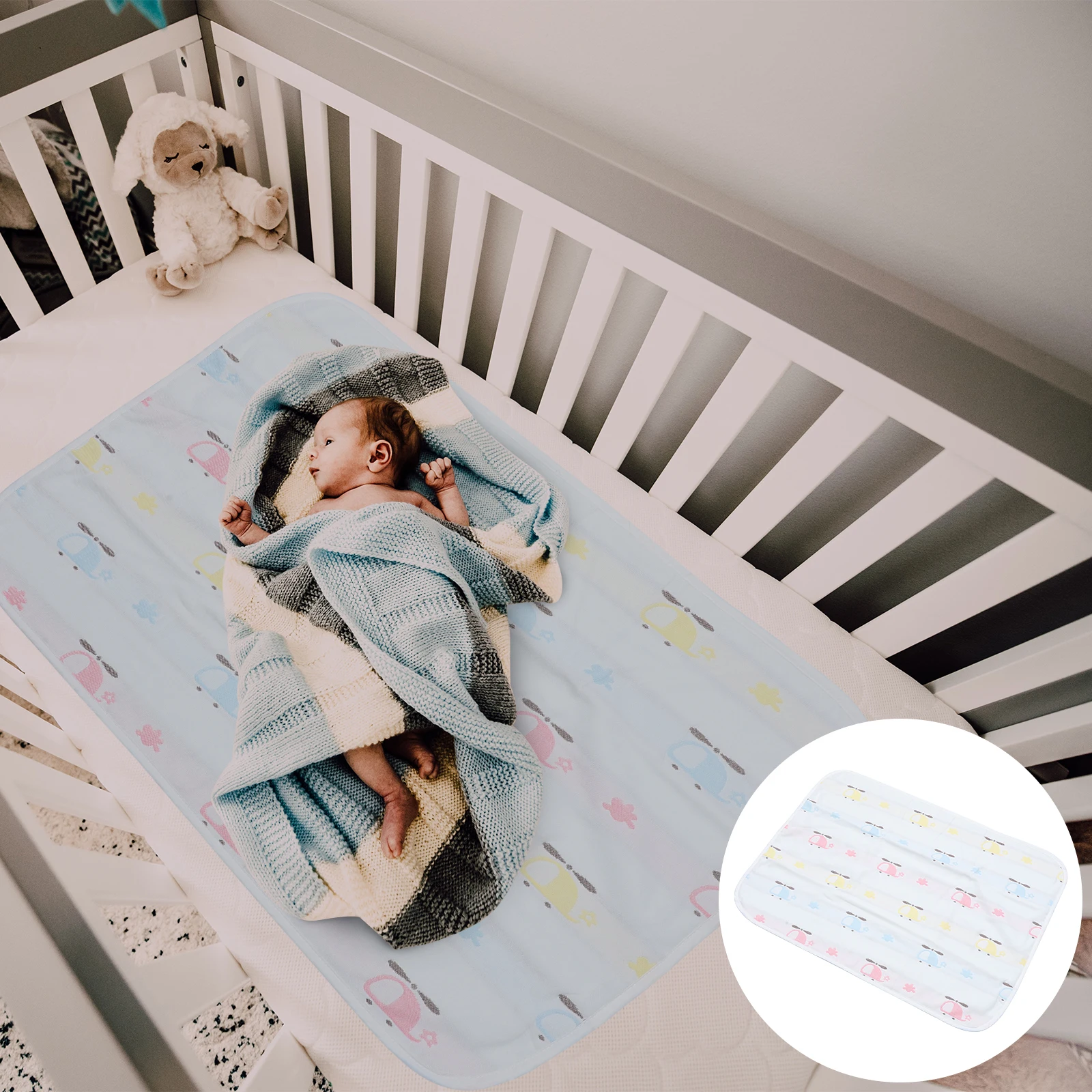 

Водонепроницаемый коврик для мочи, детский коврик для кровати, моющийся, из чистого хлопка, многоразовый наматрасник, мягкий складной дорожный сменный подгузник