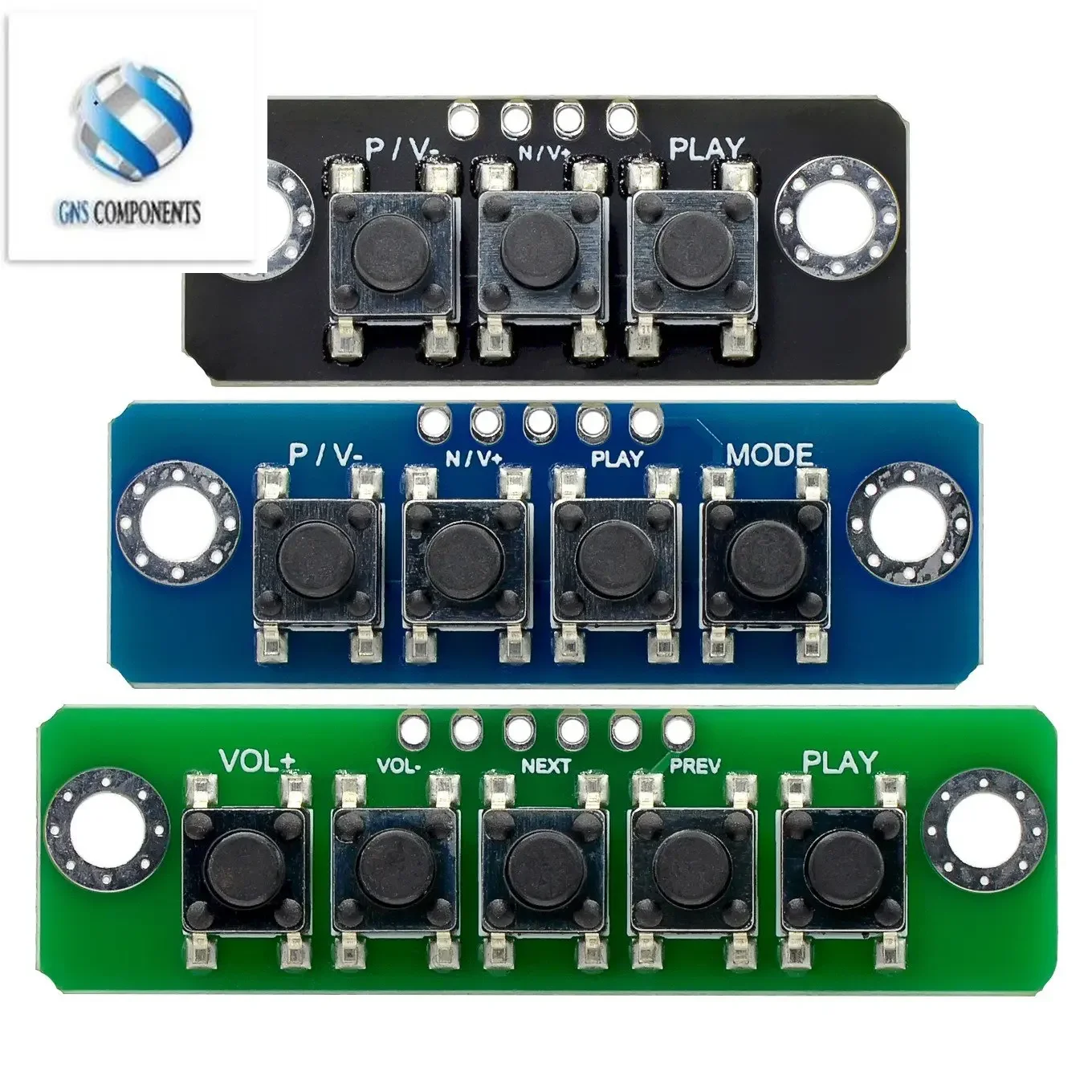 Módulo de botão independente de 3/4/5 bits, módulo de botão externo mcu, placa de botão micro interruptor para placa amplificadora de potência bluetooth