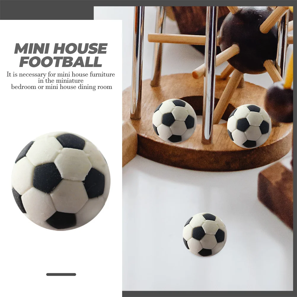 6 Pcs Home Decor Ball Model Ornaments Mini Soccer Football Decors House Accessories Figurines