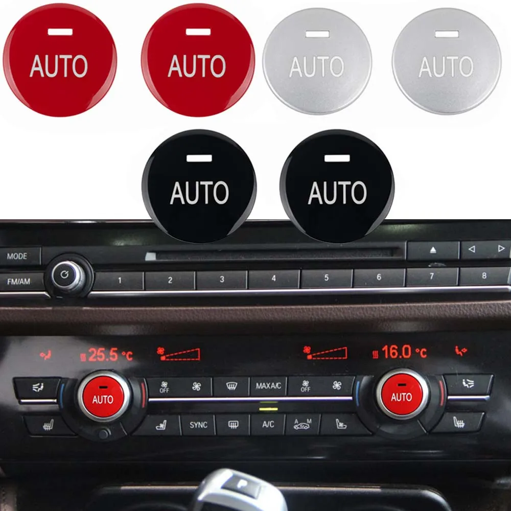 Auto Zentrale Steuerung Klimaanlage AUTO Taste Ersatz Abdeckung Trim Für BMW 5 6 7 Serie F01 F07 F10 X5 X6 F15 F16 2009-2019