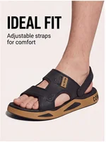 Men 2 Way Wear Sport Sandals Thick EVA Platform Slides Adjustable Strap Non Slip Beach Slippers Summer Outdoor Footwear 4