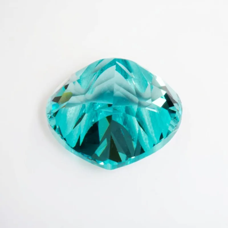 مختبر نمت Paraiba الأحجار الكريمة القلب قطع النيون الأزرق التورمالين الاصطناعية فضفاضة لإعداد المجوهرات وشهادة قابلة للاختيار مخصصة