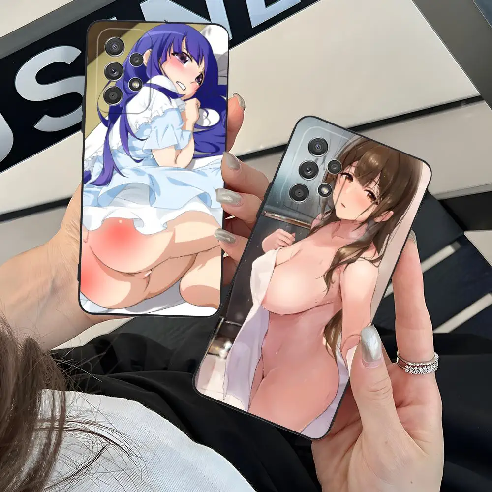 المحمول هنتاي Waifu أنيمي قضية الهاتف لسامسونج غالاكسي A73 72 71 70 56 55 54 53 52 36 35 34 23 16 15 5G الطباعة الملونة الفاخرة