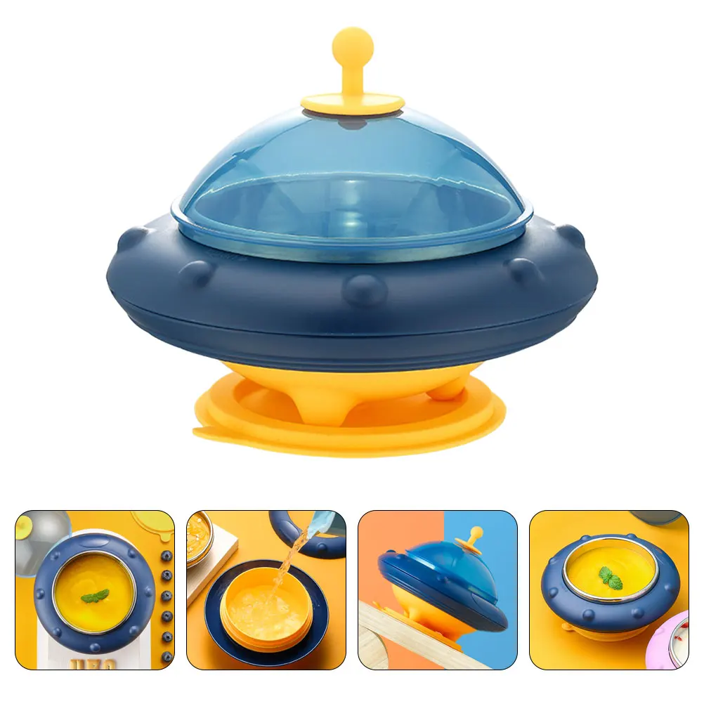 

Portable Baby Feeding Bowl UFO Shape Food Grade Safe Kids Use Multipurpose Home Hotel School Practical Soup Bowl