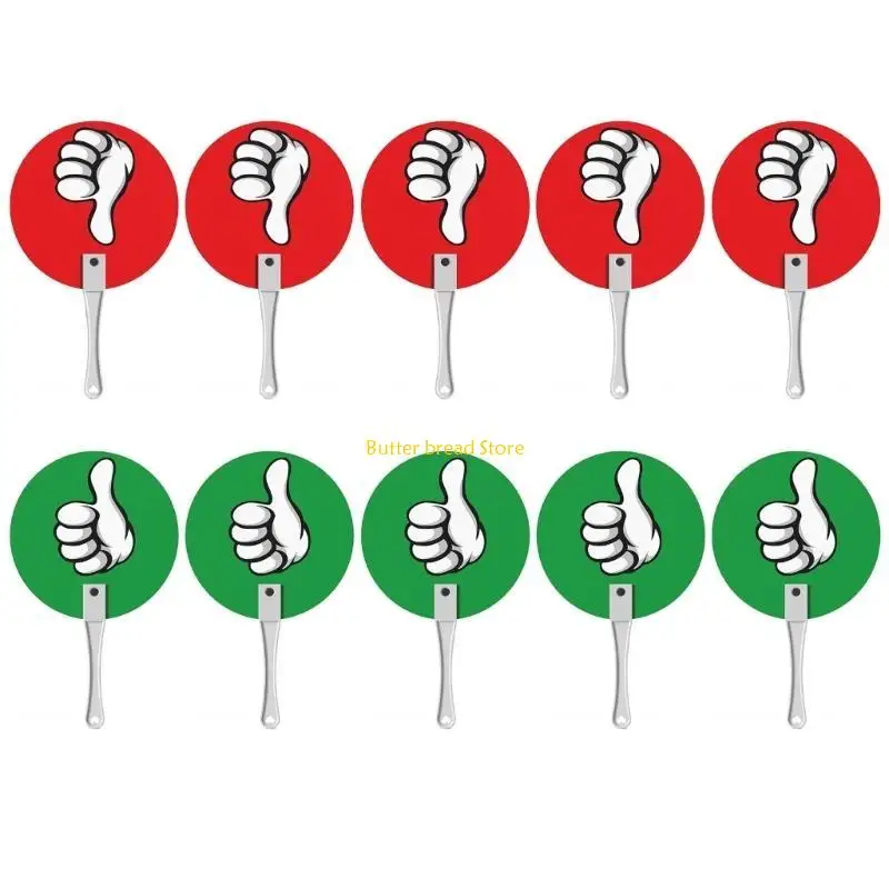 W89C 10 PCS/SET CLASSROOM 투표 패들 진정한 거짓 패들 엄지 손가락 엄지 손가락 아래 강의실 튜닝 패들 예 예 아니오 패들