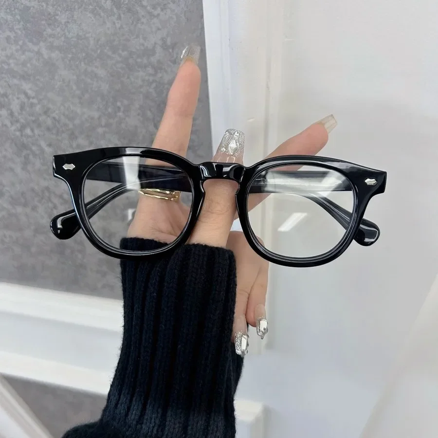 Elegant Transparent Lens Plain Eyeglasses Frame Male Female Brand Casual Round Glasses Men Women
