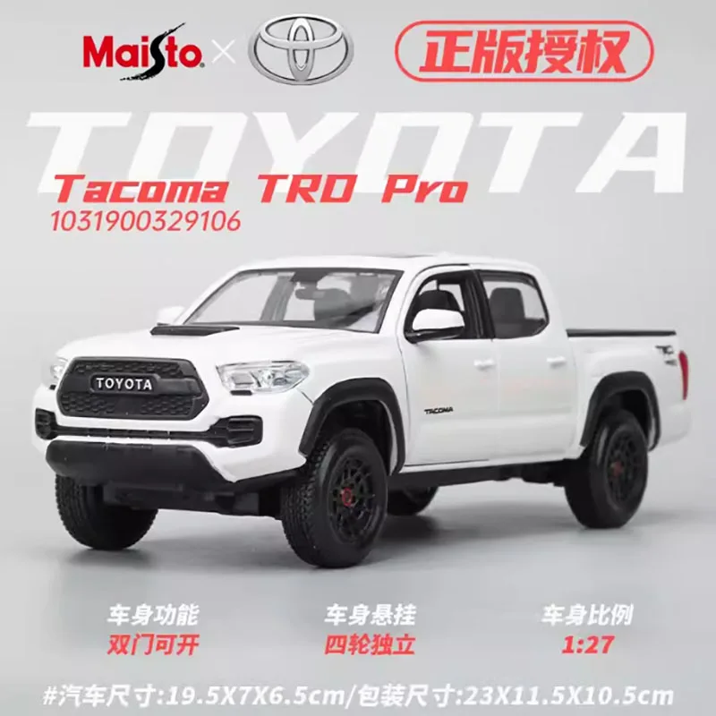 Maisto Alloy 1/27 Scale 2023 Toyota Tacoma TRD /2010 Ford F-150 STX/2019 Ford Ranger Adult Collection Static Display Boy Toys