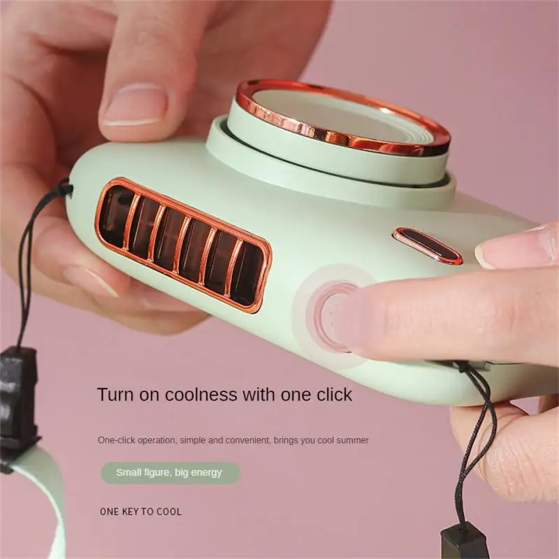 旅行用ミニストラップブレードレスカメラファン,ハンギングネックファン,シンプル,ポータブル,USB充電,小型,便利