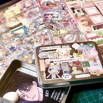 6張/10張套裝 Y2K 隨機可愛閃光雷射貼紙,適用於手機、相機、行李箱、日記本等,可愛裝飾貼紙,禮品 6 最佳銷售 千禧年文具 - №1