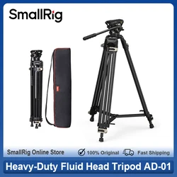 SmallRig Heavy-Duty 360° Fluid Head Tripod AD-01 186cm Video Tripod with Quick Release Plate for DSLR Camera Camcorder