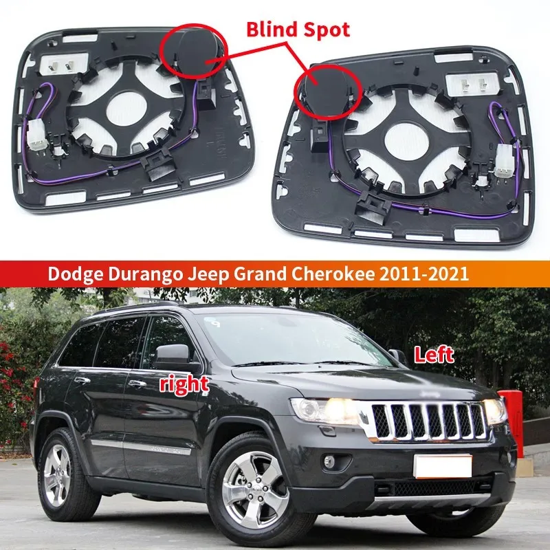 

Rearview Heating Mirror With Blind Spot Car Accessories Door Wing Mirror Glass for Dodge Durango Jeep Grand Cherokee 2011-2021