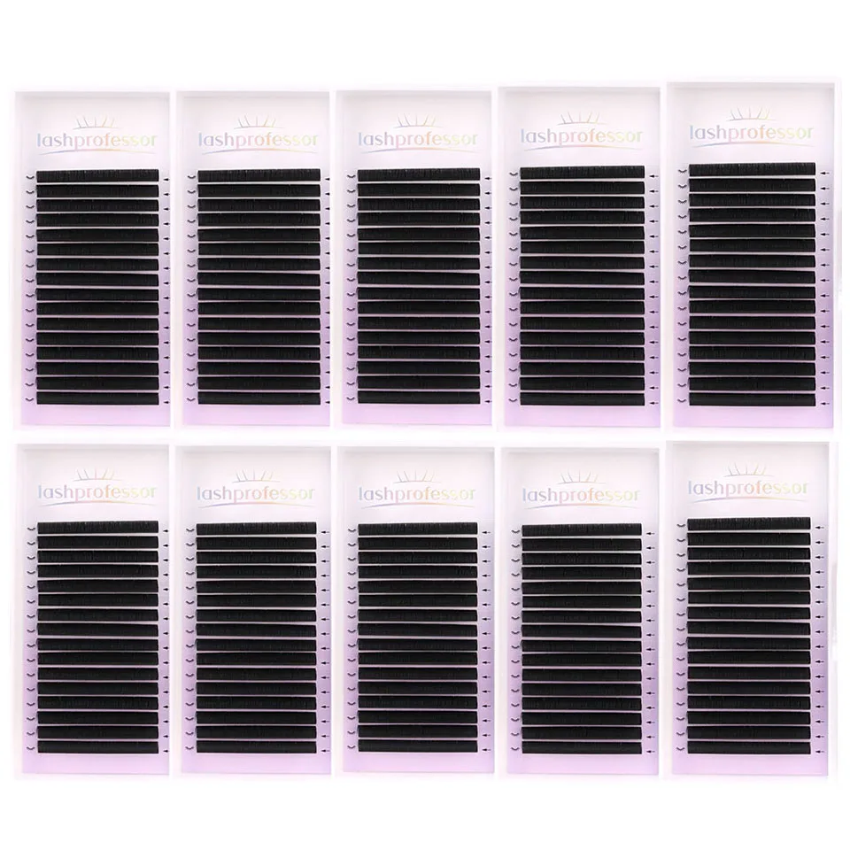 Lashprofessor 10 Trays/Lot Faux Mink Lashes Russian Volume Eyelash Extension Premium Matte Classical Eyelashes For Makeup Cilios