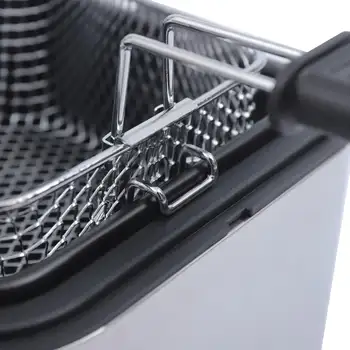 帶有炸籃和掛鉤的小型電炸鍋,不銹鋼材質,1000瓦,2.5升容量,廚房理想之選 10 best sales 油炸機 - №8