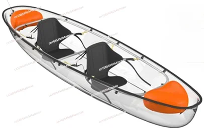 Crystal Kayak Fishing Boat Transparent Canoe with Clear Bottom for Wholesale