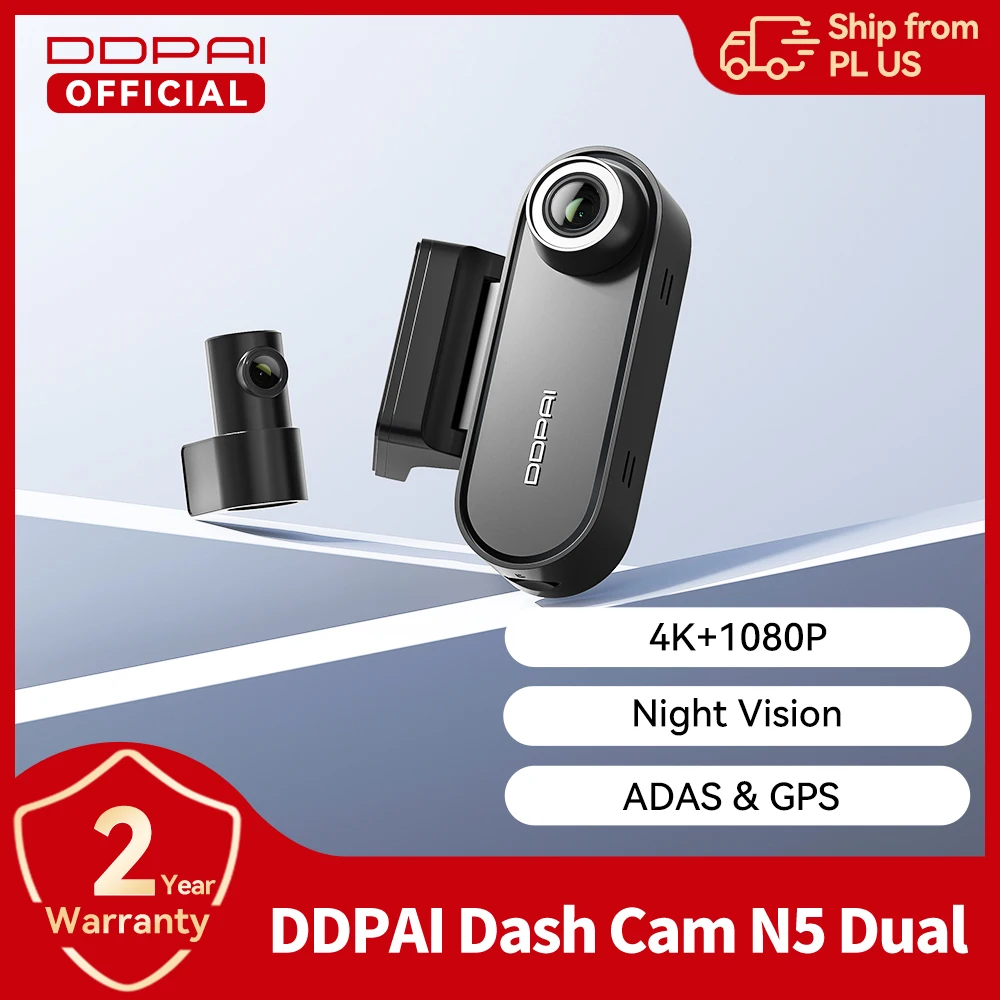 Image of DDPAI Dashcam N5 Dual Front- und Rückkamera 4K Ultra HD Auflösung Dashcam mit NightVIS ADAS GPS Automatische Aufzeichnung