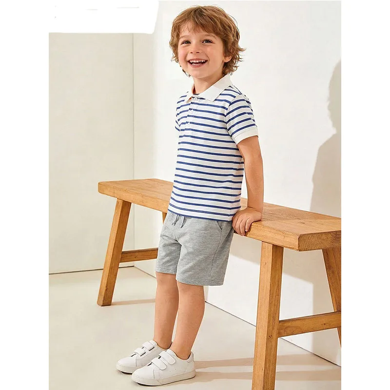 

Children's Clothing Sets Striped Polo Shirts Boys Girls European And American Style Children'S Suit Cartoon Pattern Clothes