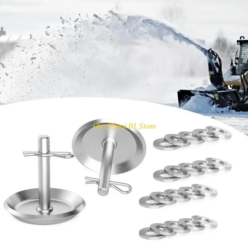 

M4YC Steel Snow Plows Skids Shoes Heavy Duty Snow Plows Skids Not Slip Plows Shoe Set Simple Installation for Winter Use