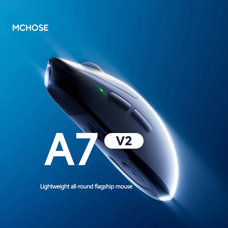 

new Mchose A7 & A7v2 Advanced Lightweight Wireless Mouse Tri-Mode Connection Gaming Office Mouse Christmas Gift For Boys