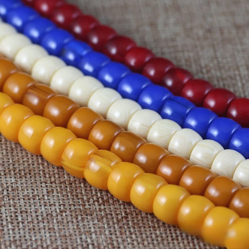 10x7mm wosk pszczeli z żywicy miodowej żółte bursztynowe paski klejnoty koła liczyca dystans luźne koraliki do wyrobu biżuterii naszyjnik bransoletka