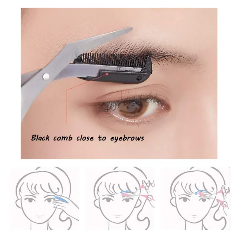 Yunduogirl 6 In 1 Eyebrow Trimmer Eyebrow Razor Kit Eyebrow Scissors Clip for Face Cosmetic Beautiful Makeup Tool