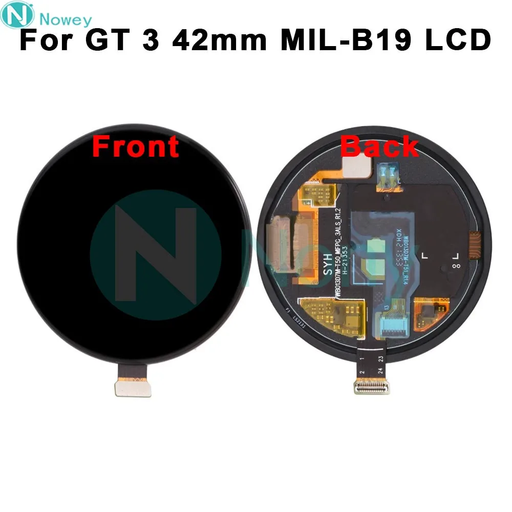 Nowey GT3 Watch LCD Screen For Huawei Watch GT 3 42mm MIL-B19 / GT3 46mm JPT-B29 JPT-B19 / GT 3 Pro 46mm LCD Display Repair Part