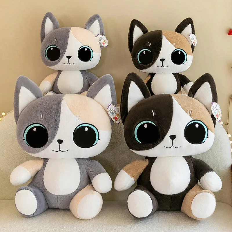

Kawaii Cat Plush Toy Cuddly Cat Stuffed Doll for Kids Birthday Gift Adorable Sleeping Pillow Stuffed Animal Cross Border