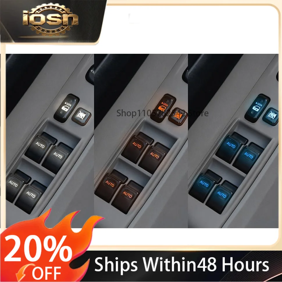 IOSN for Toyota 4Runner 4-door 2003-2009 Main Driver Side Master Window Switch with Auto-Up/Down LED Illumination