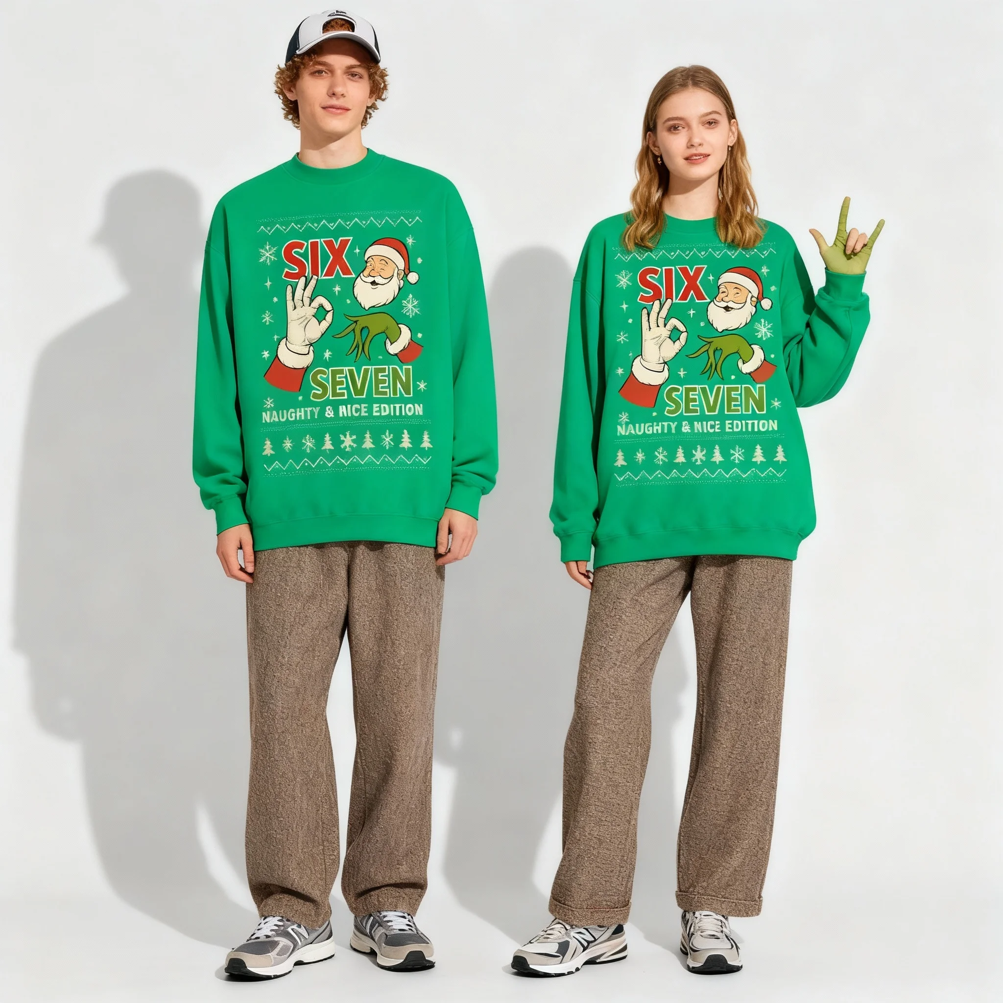 

Популярный рождественский свитер Genie Six Seven Gesture, уродливый свитер, толстовка с капюшоном для рождественской вечеринки, размер для взрослых, осенне-зимняя новая коллекция