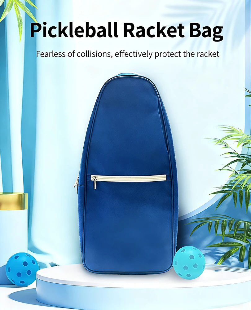 

Jusenda Waterproof Pickleball Racket Single-Shoulder Backpack with Shockproof Zipper Racket Cover