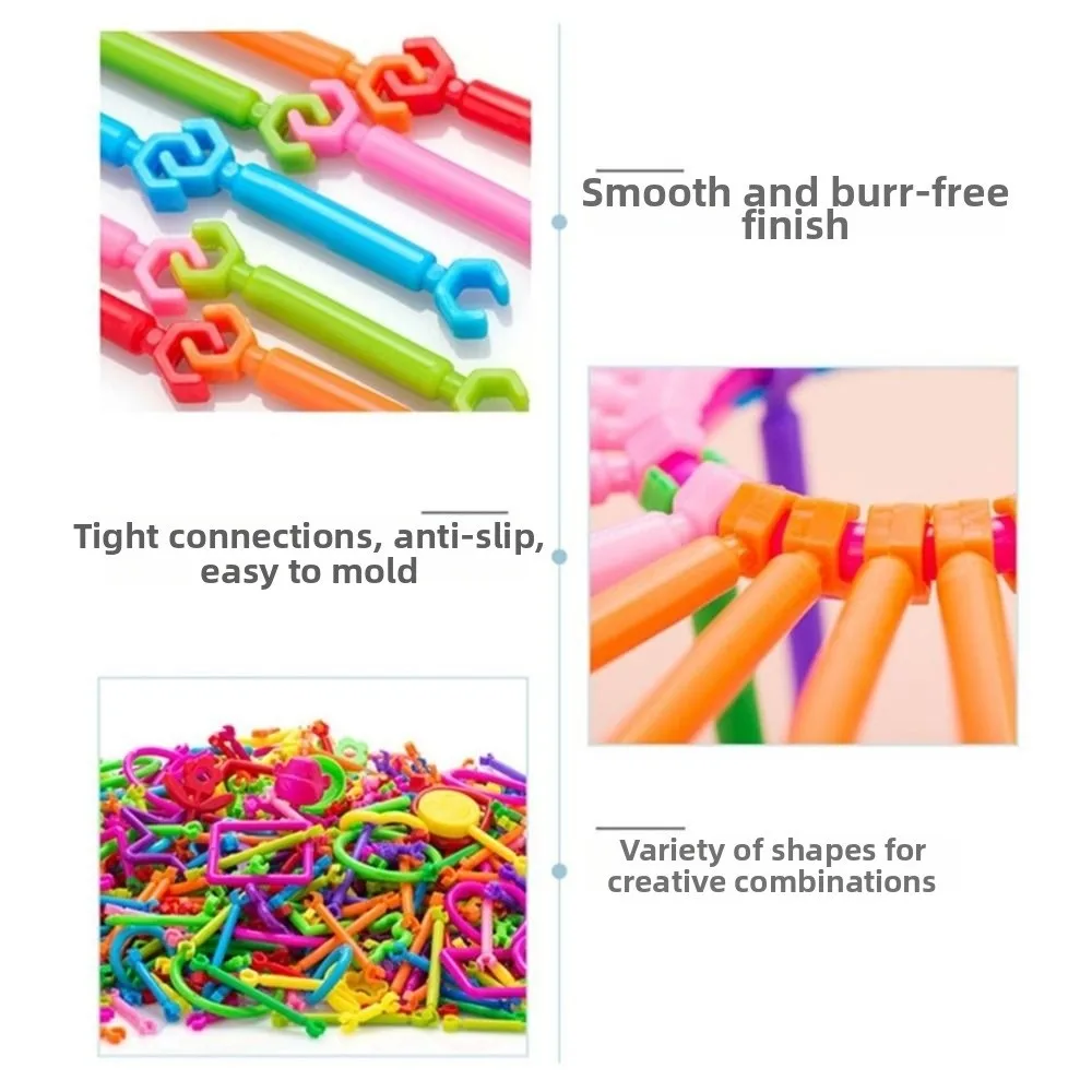 300/500/800/1000/1200 pièces jouets de Puzzle créatifs pour enfants en plastique Mini taille blocs de construction 3D blocs de construction colorés bricolage bâton