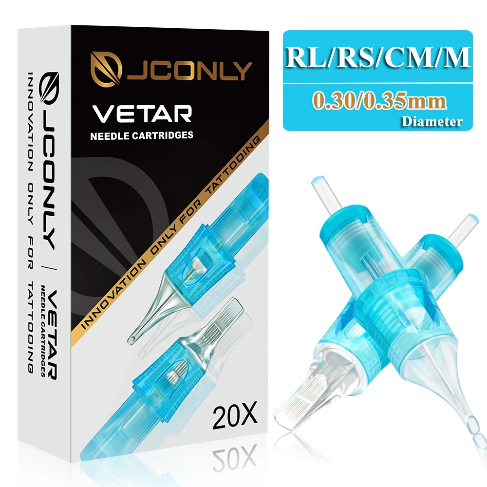 

JCONLY VETAR Tattoo Cartridge Needles Sterilized Tattoo Needle RL/RS/CM/M Universal Tattoo Cartridges for Tattoo Machine Supply