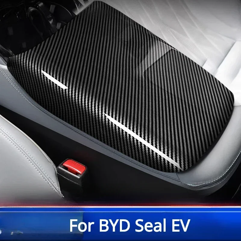 For BYD Seal EV Car Armrest Cover ABS Carbon Fiber Anti-Scratch Center Console Cover Car Styling Interior Accessories