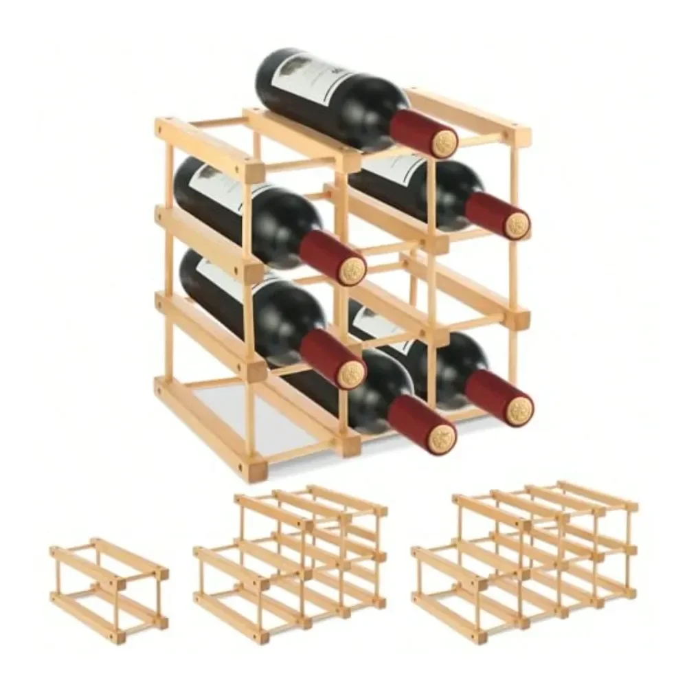 

Wooden Wine Rack 12Bottle Stackable Wooden Wine Rack Stackable Modr Wine Sage Racks DIY Assely Wine Bottle Holder For Inside Ca