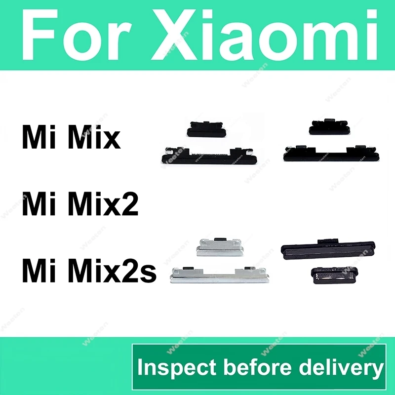 

1 Set On OFF Power Volume Button For Xiaomi Mi Mix Mix2 Mix2S Button Power Volume Up Down Side Key Replacement Repair Parts