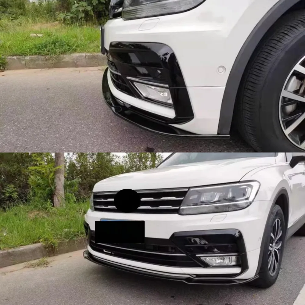 Car Body Kit For Volkswagen vw Tiguan 2017-2021 Modified Front Bumper Grill Mask Front Rear Lip Shovel Door Trim Eyebrow