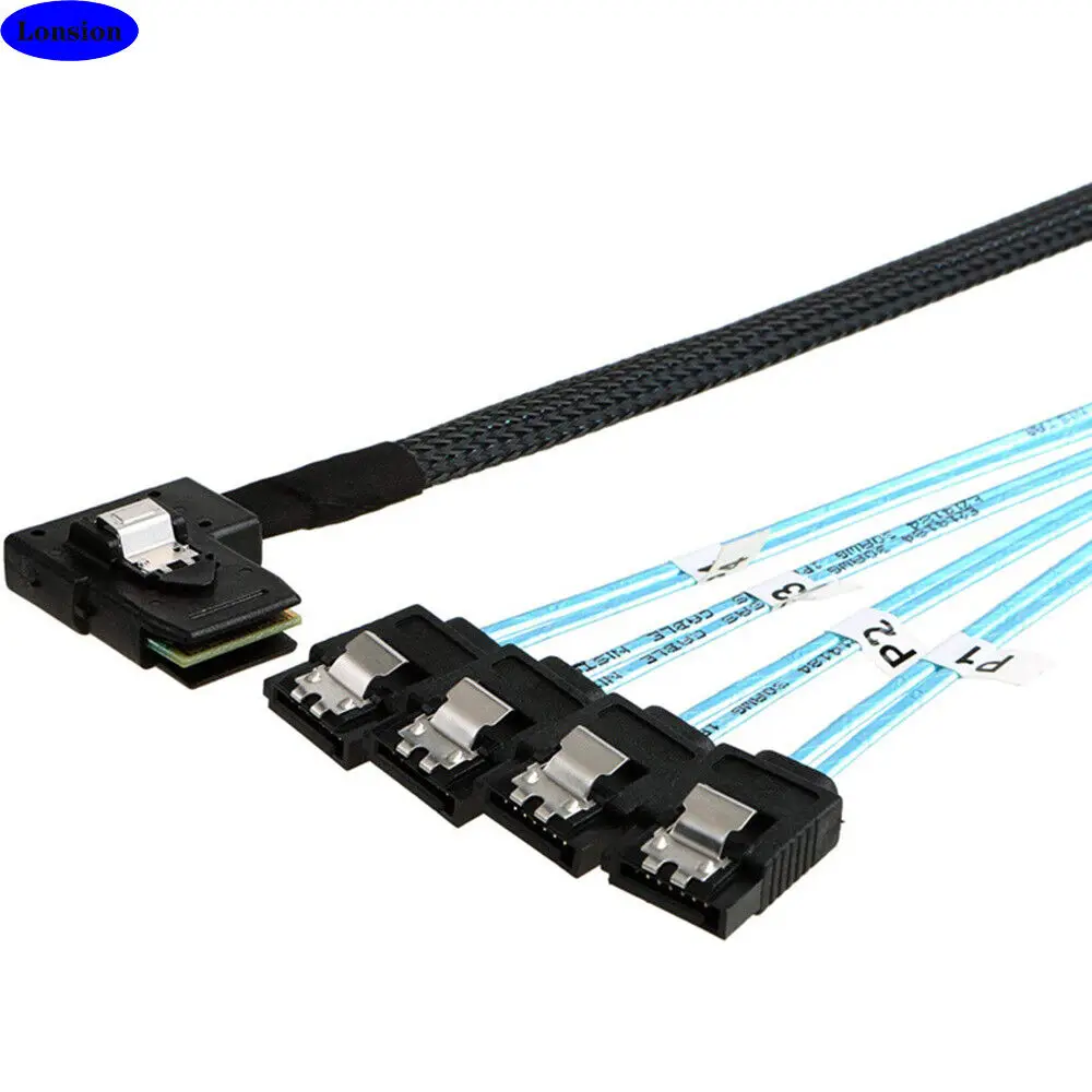 

MINI SAS SFF-8087 To 4 Ports SATA server high-speed connection Cable