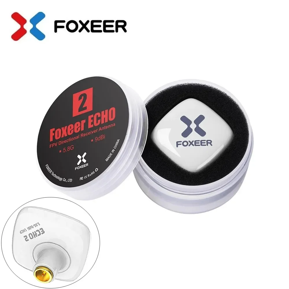 FOXEER Echo 2 Patch Antenna 9dBi 5.8GHz RHCP LHCP SMA Mini FPV Antenna per occhiali da corsa FPV Drone
