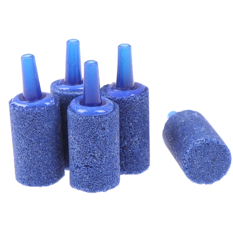 5Pcs Aquarium Cylinder Shape Air Stone Mineral Bubbles Release Fish Tank Punp Airstone Aeration Aerator Accessories