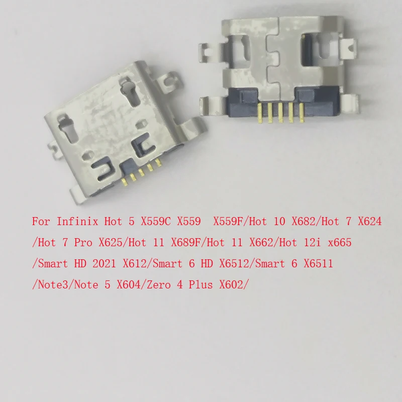 10-100-шт-usb-разъемы-для-зарядки-док-станции-коннекторы-для-infinix-hot-7-pro-11-12i-5-10-smart-6-hd-note-3-zero-4-plus-x665-x662