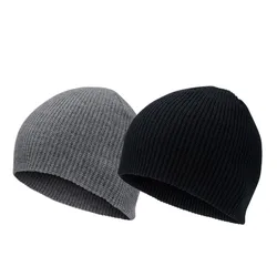 Knitted Winter Hat Man Woman Beanie Black White Skull Cap for Men Plain Red Orange Grey Army Green