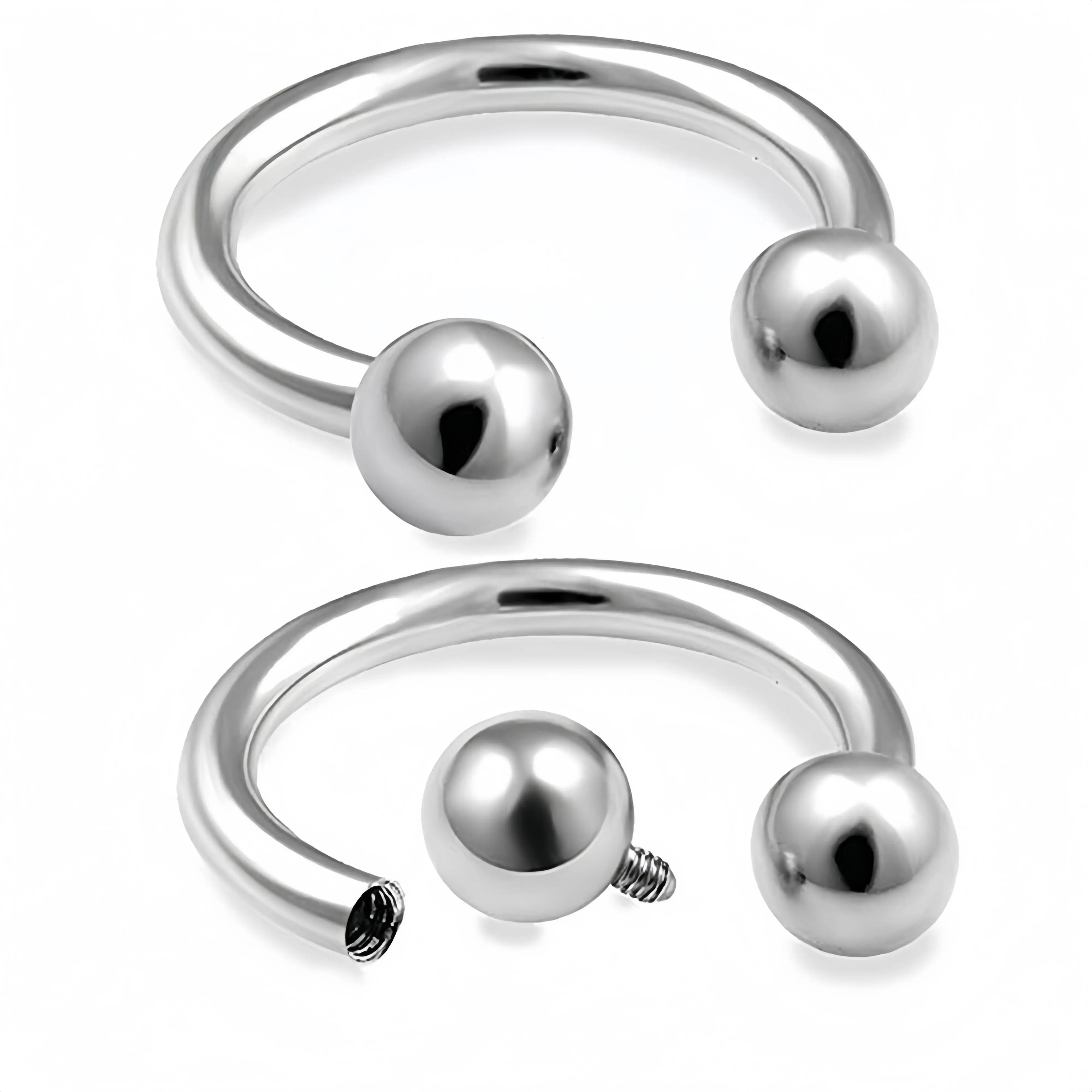 5pcs ATMS F136 زرع الصف داخليا خيوط التيتانيوم G23 حذاء الحصان دائري الشوامل المجوهرات الجسم #1