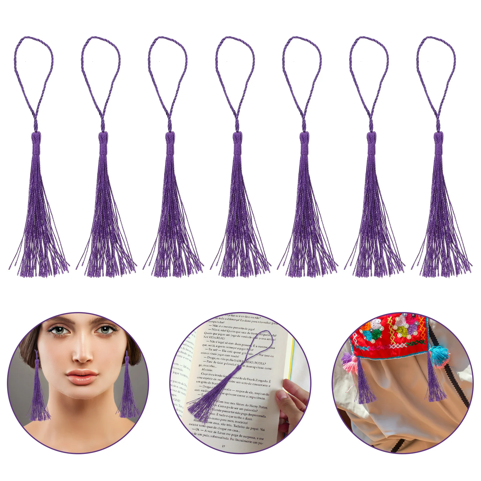 

20pcs Sky-Blue Diy Tassels For Jewelry Making Earring Bracelet Bookmark Keychain Home Decor Apparel Craft Supply Handicraft Trim