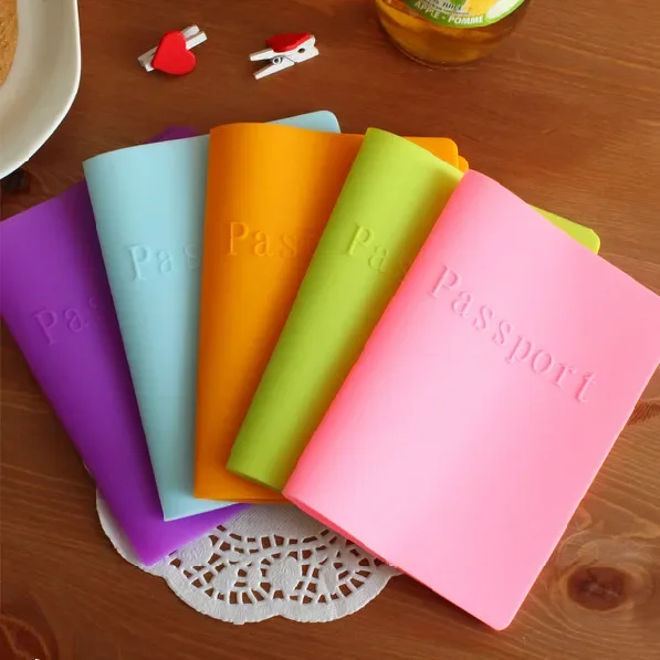 

Passport Case Sweety Candy Color Silicone Waterproof Passport Cover Card Holder