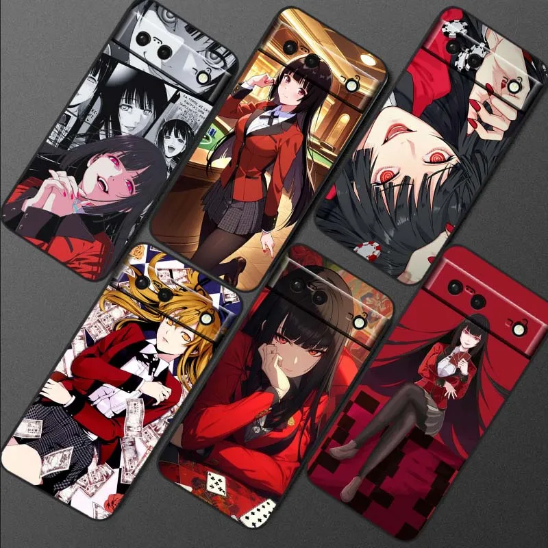 

Kakegurui Anime Art Cool For Google Pixel 9a 9 8A 8 7 7A 6 6A Pro XL 2024 5G Black Soft TPU Silicone Cover Phone Case
