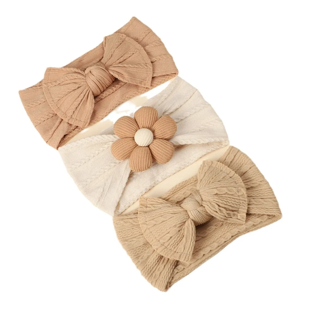 Cute Bow Baby Headband Korean Style Turban Infant Hairband Flower Hair Accessories Elastic Hair Hoop Photography Props