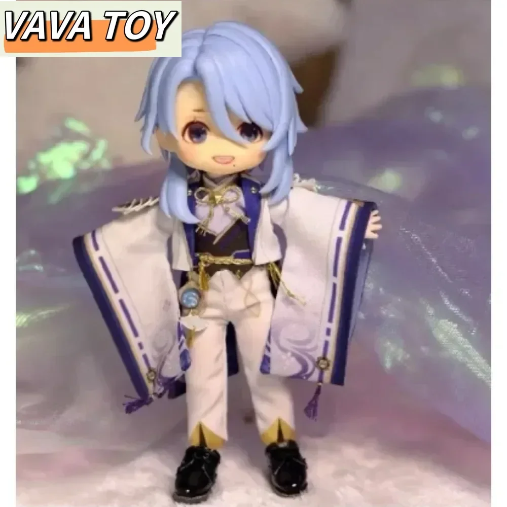 Anime Game Kamisato Ayato Ob11 Doll P10 P9 Doll Hair Clothes Face Handmade Water Sticker Faceplates Cosplay Accessories